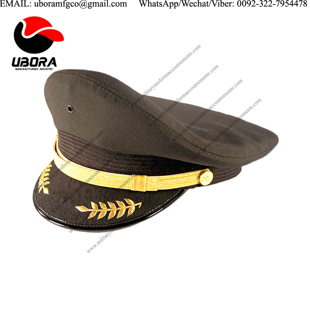 AIRLINES-CAPTAIN-CAP Military Peaked Caps, Police Peak Cap Peaked Caps, Military cap visor, Army cap