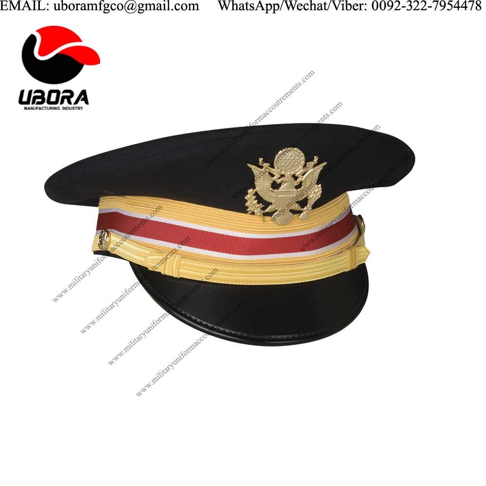 ARMY COMPANY GRADE SERVICE CAP, DRESS BLUE  Military Peaked Cap supplier, Military Peaked Caps