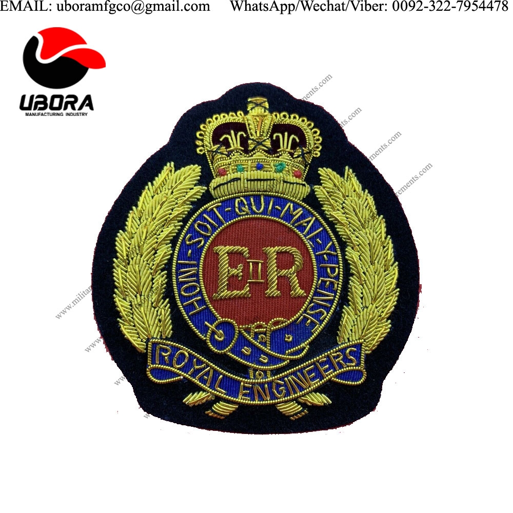 Bullion Badge Royal Engineers Wire Embroidered Bullion Blazer Badge - British Army wholesale