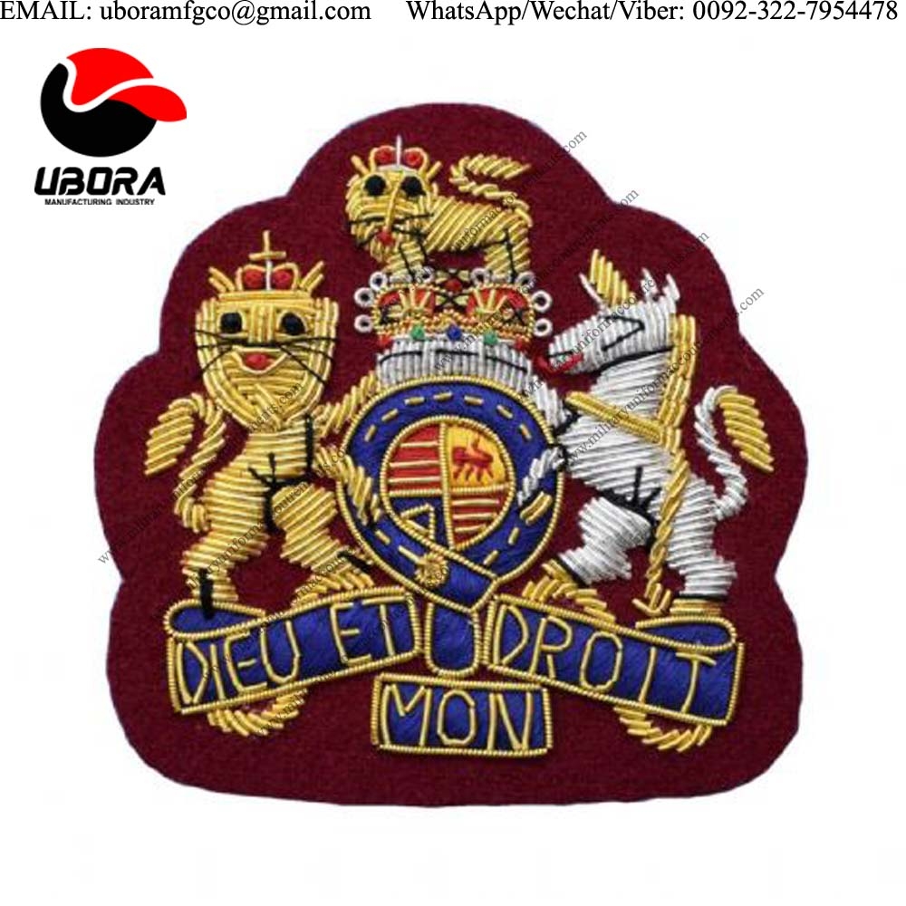 HAT CAP BADGE warrant officer class 1 hand embroidered rank badge maroon patches emblem, crests