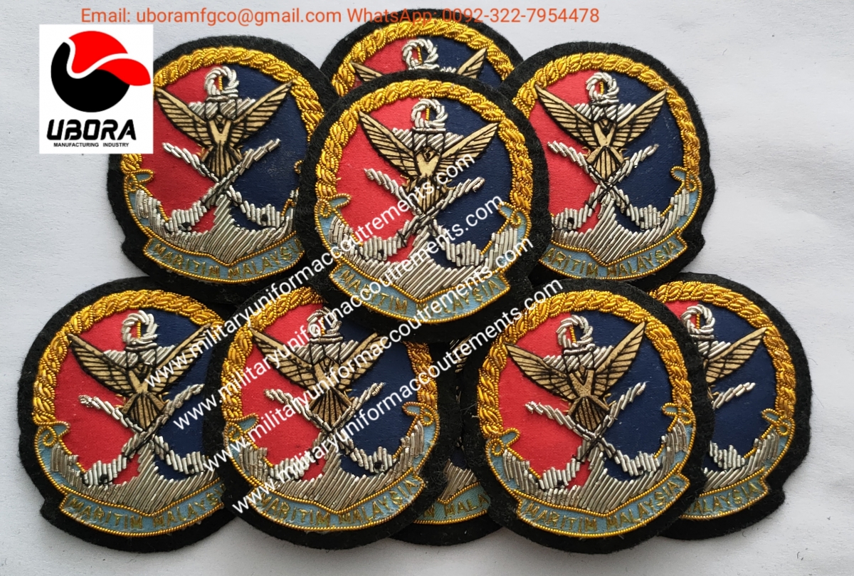 Maritim malaysia Military bullion badges wholesale