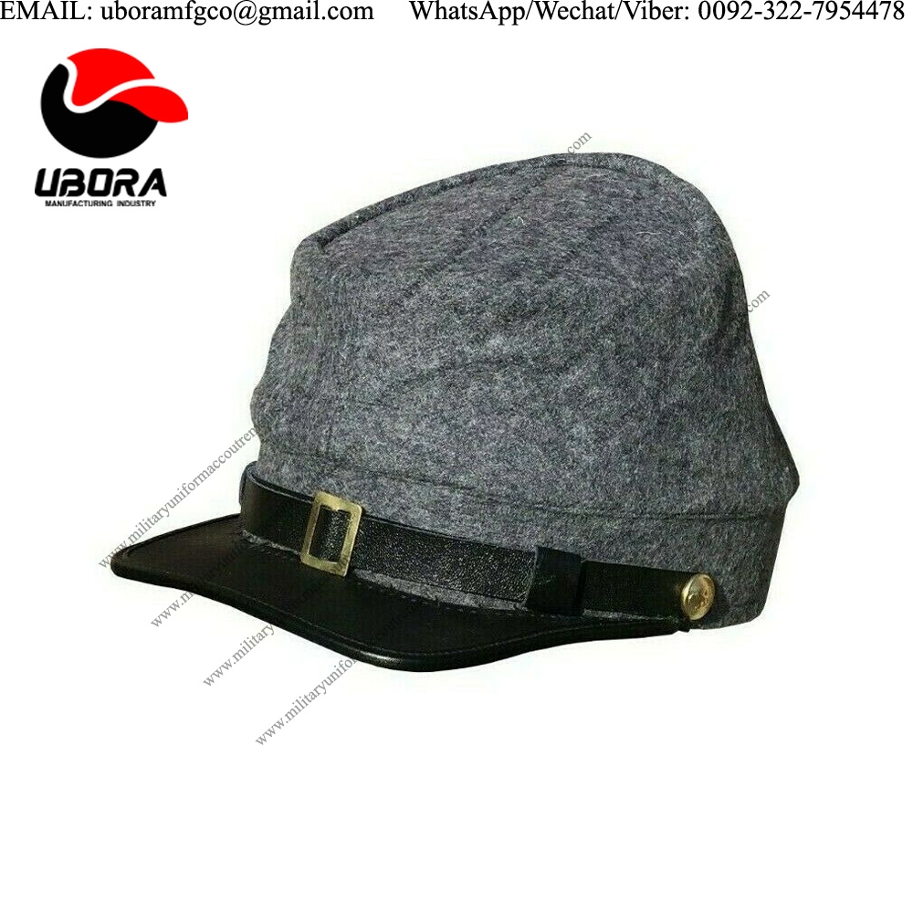 American Civil war Enlisted confederate Grey Kepi Hat Military Peaked Caps, Police Peak Cap, Police 