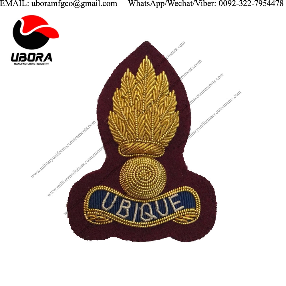 Bullion Badge Royal Engineers Embroidered Maroon Officers Beret Badge, Para RE, Hat, Headwear 