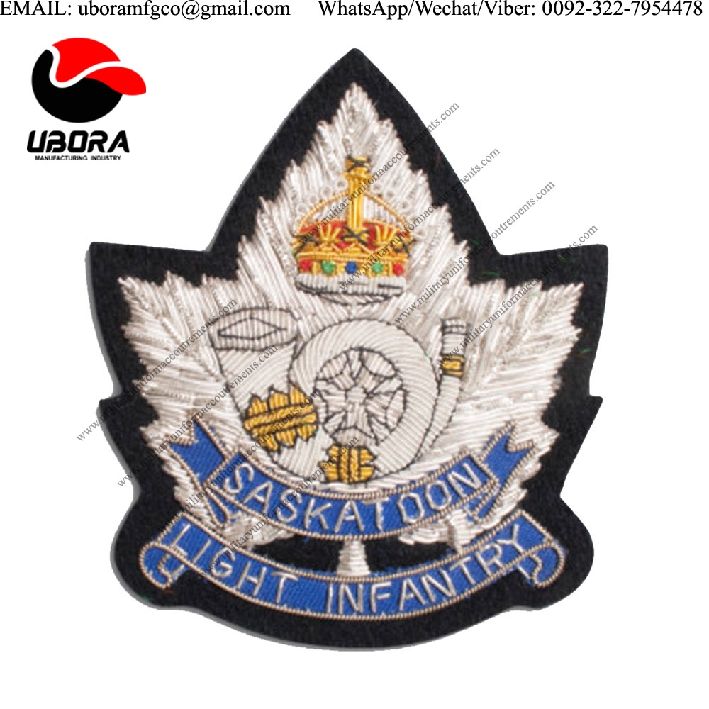 Military badge 1346 SASKATOON LIGHT INFANTRY BLAZER BADGE supplier manufacturer wholesale Supplier 