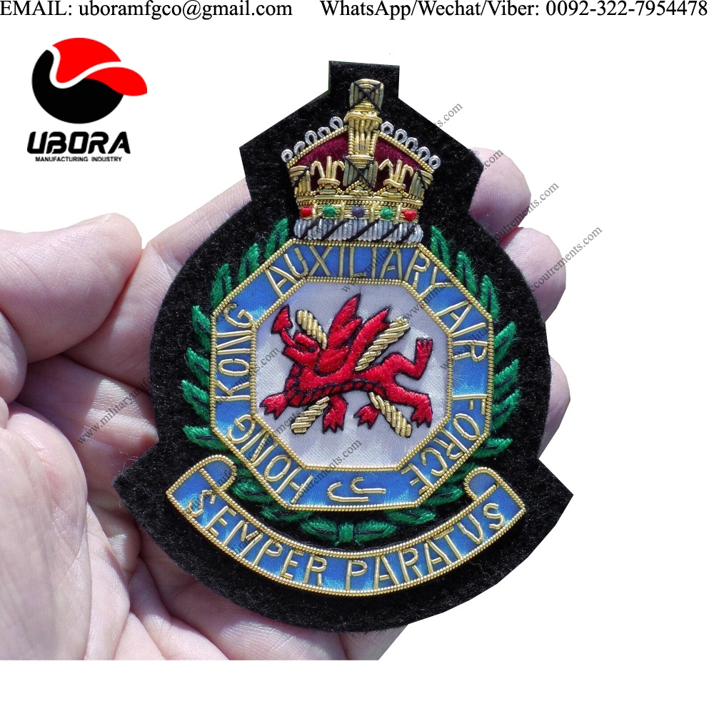 Uniform Blazer Badges Royal Hong Kong Auxiliary Air Force Blazer Badge 1949~1952 Kings Crown 