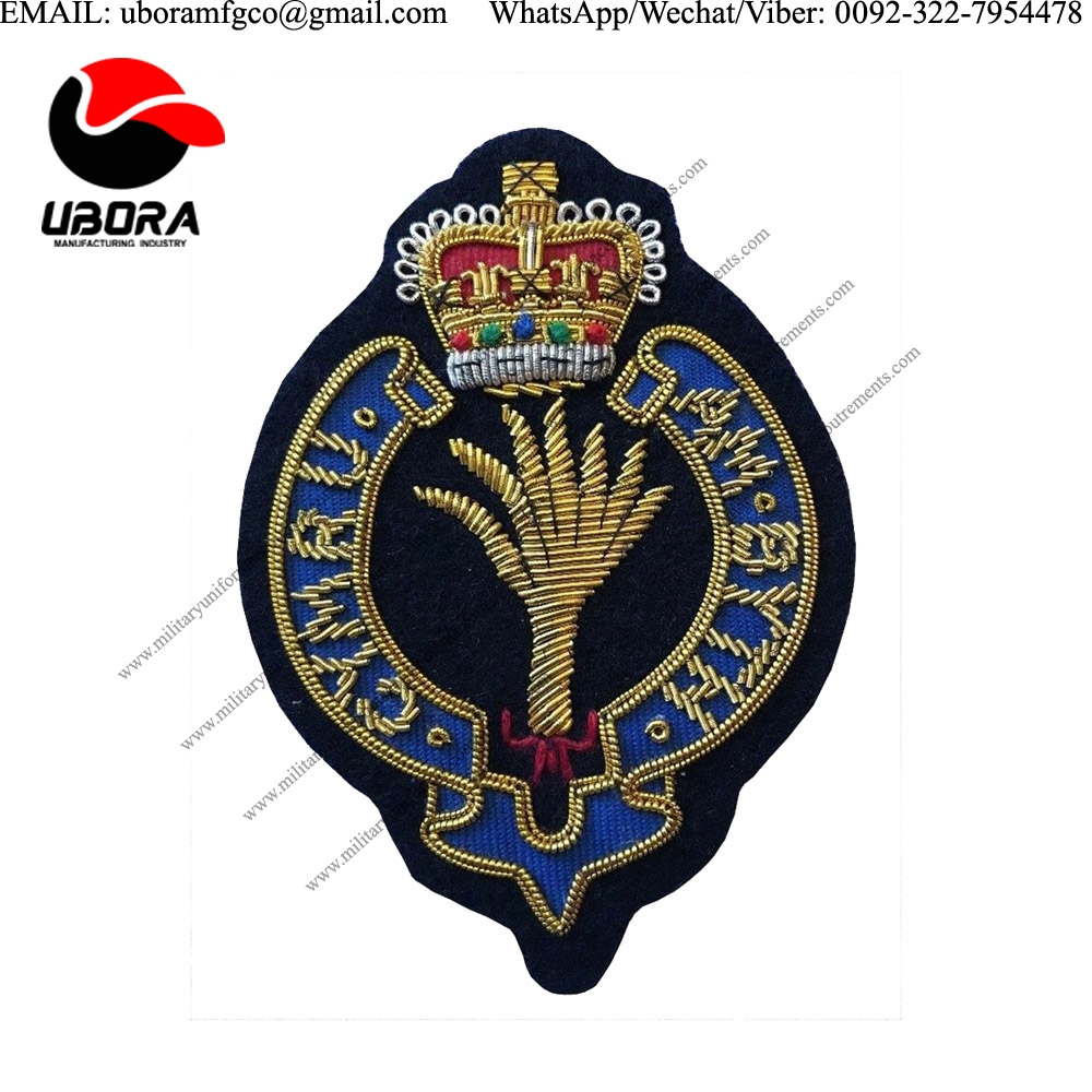 Manufacturer The Welsh Guards Badge Hand Embroidered Badge crests, Bullion wire insignia, Handmade 