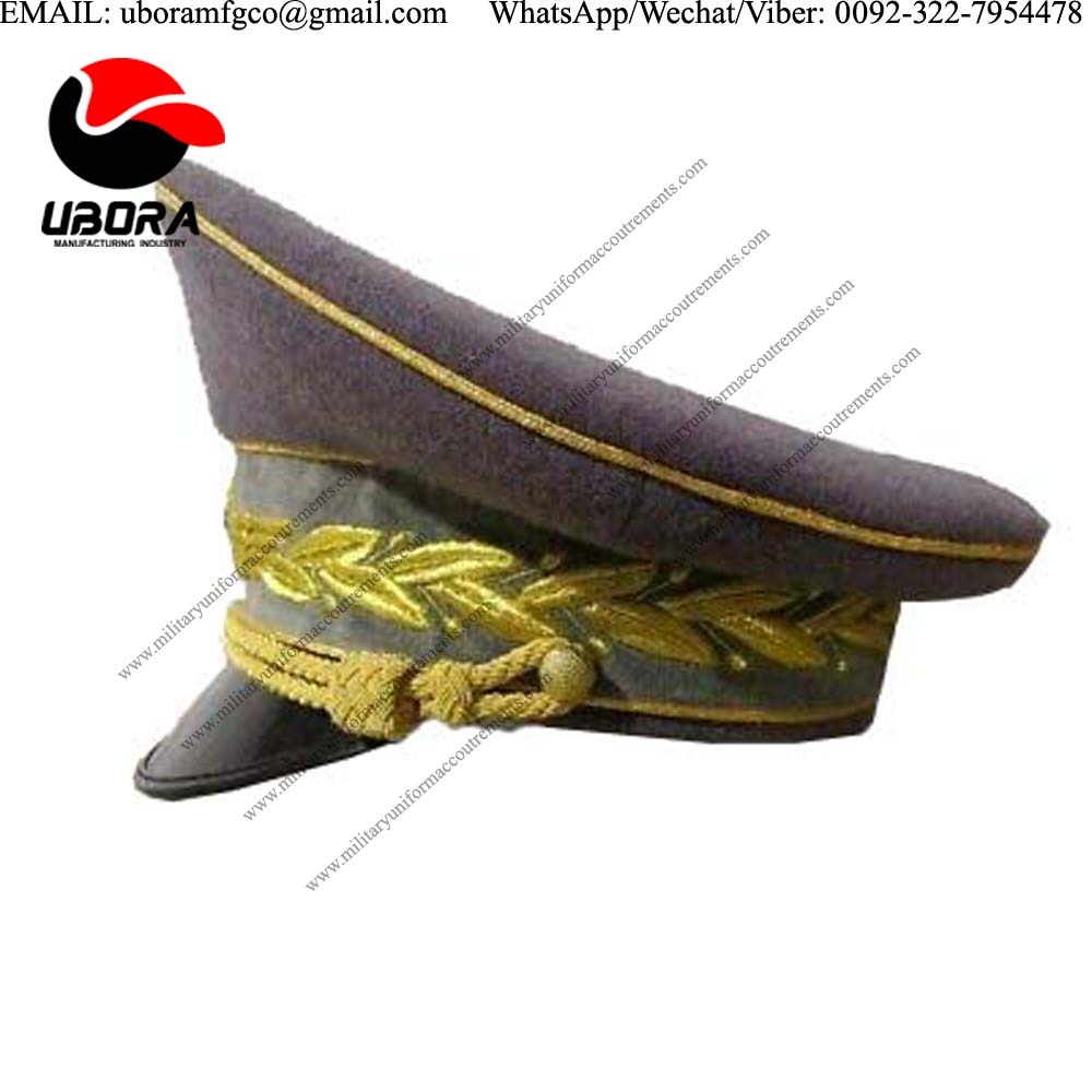 Ww2 german airforce general hat bullion wire Supplier, officer Uniform Peak Cap, officer Uniform  