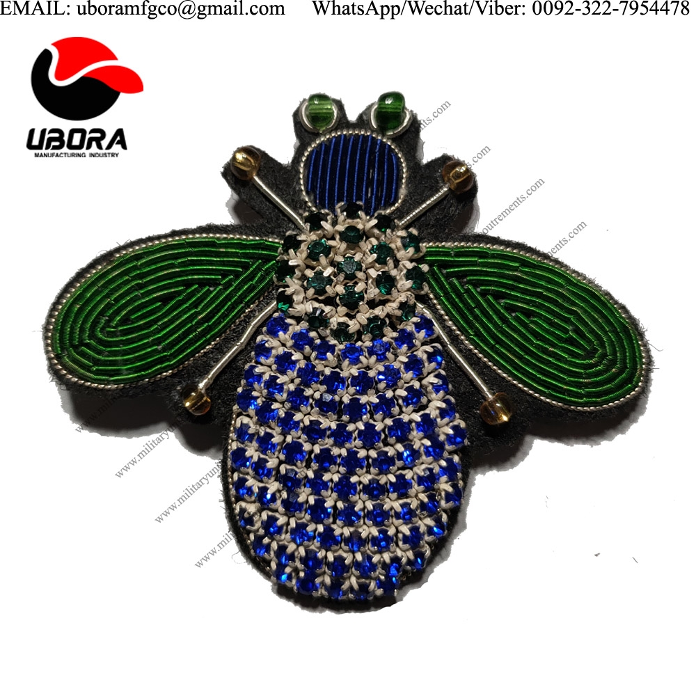 blue and green brooch bullion wire best quality supplier fancy bullion wire,handmade bullion brooch