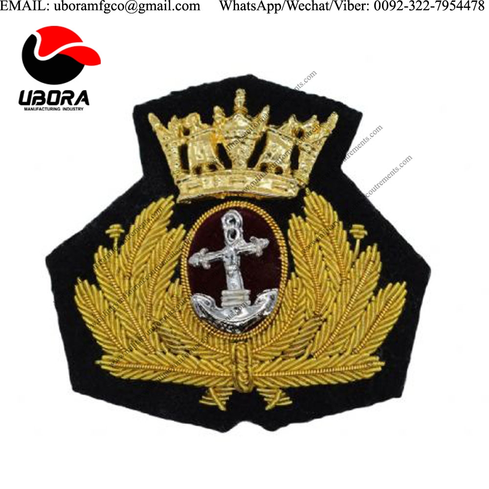 sew on badge merchant navy beret badge officers bombay style 472x38 uniform bullion embroidery badge