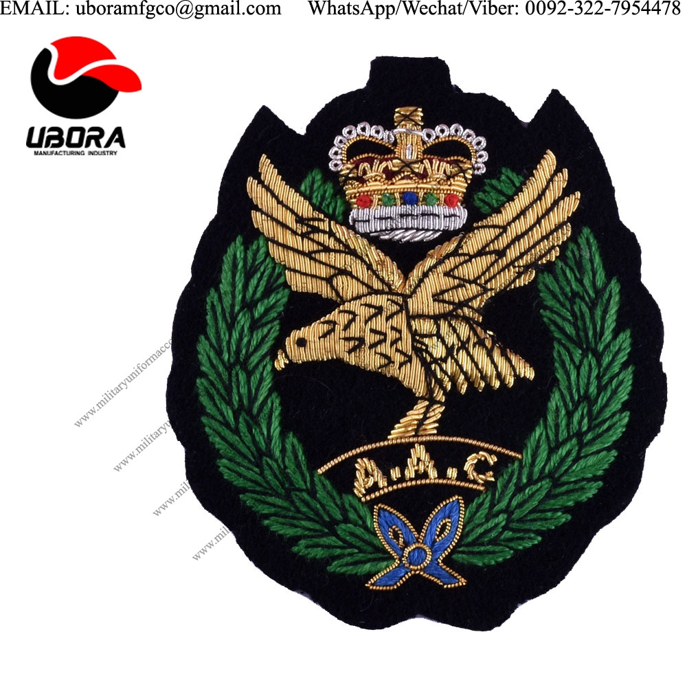 Blazer Badge Army Air Corps, Blazer Badge Wire Bullion blazer badges, Blazer wire crests, wire patch