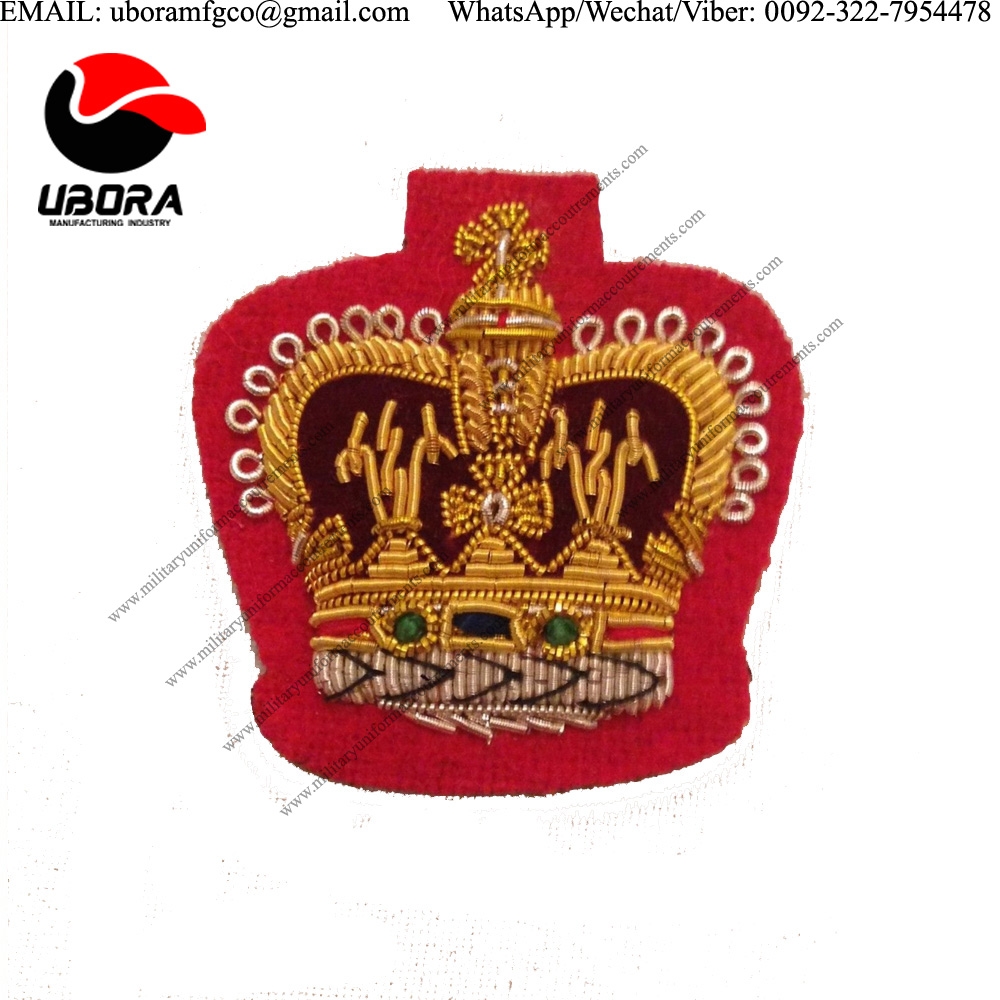 HAT CAP BADGEWO2 Crown Red, Warrant Officer, Army, Military, Mess Dress, Rank Badge, Reds DRESS 