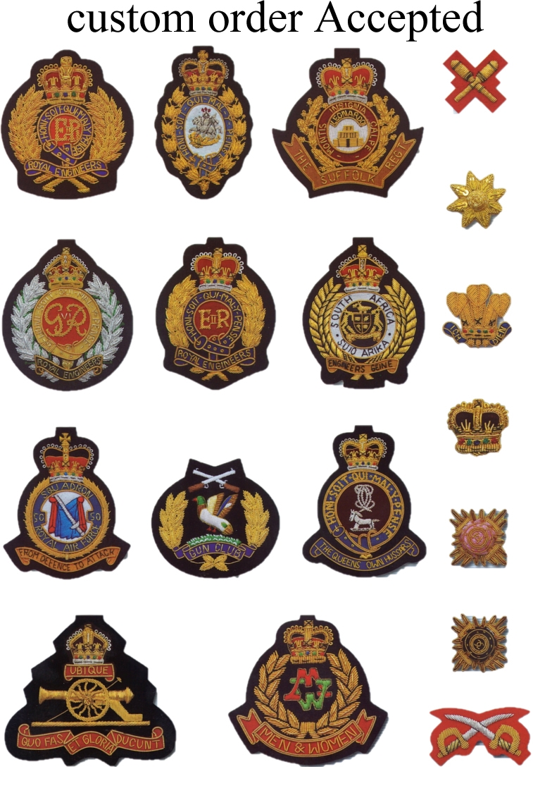Custom made Police bullion badges,military hand embroidery badges,army,officer