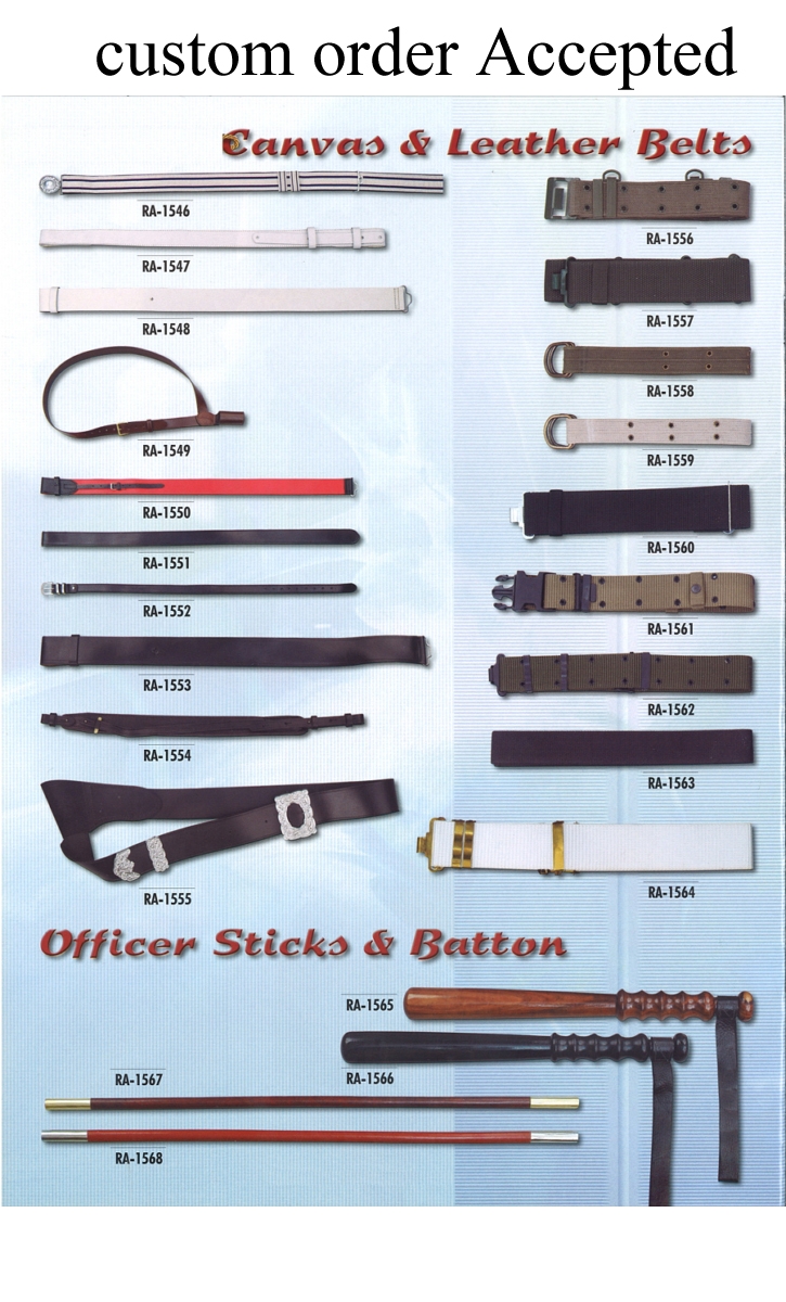 Custom made military belt,canvas belt,leather belt,officer stick,batton,army,police