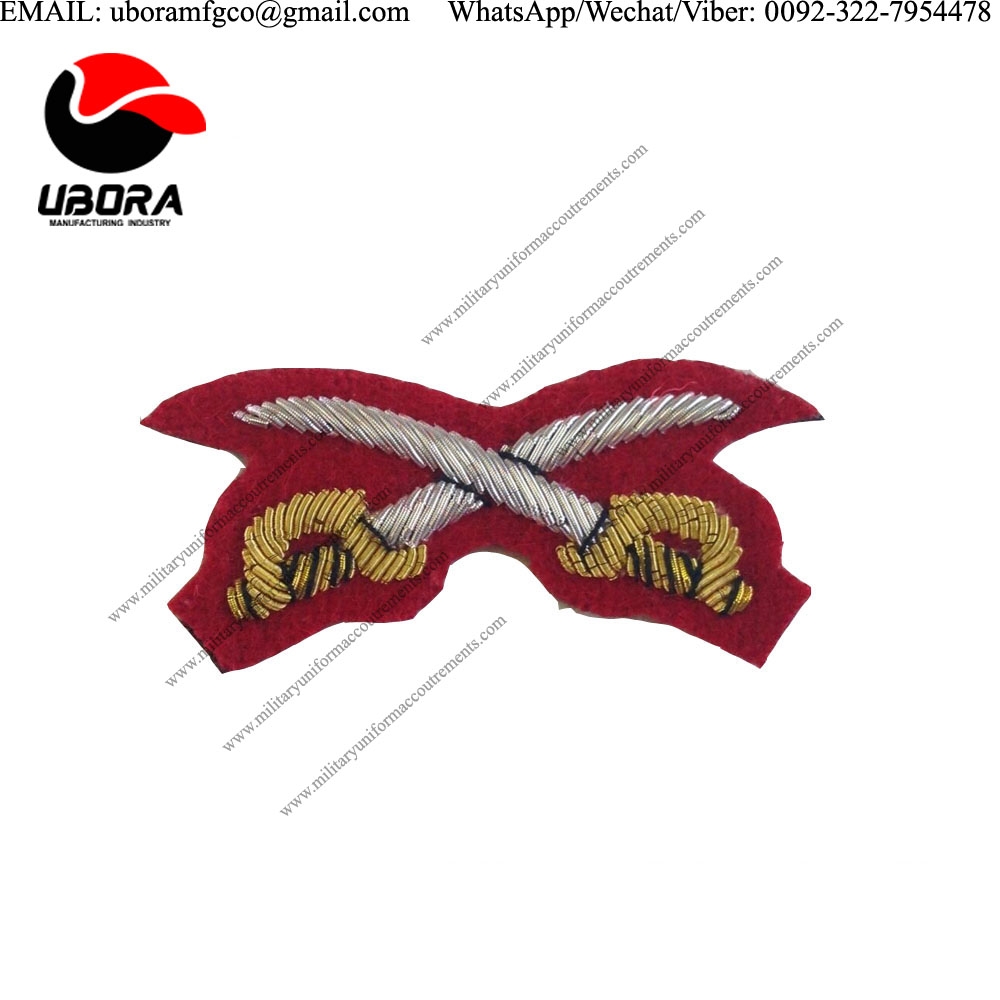 HandMade Embroider Red Army Physical Training Sleeve Badge, Mess Dress, APTC, Cross Swords, PTI 
