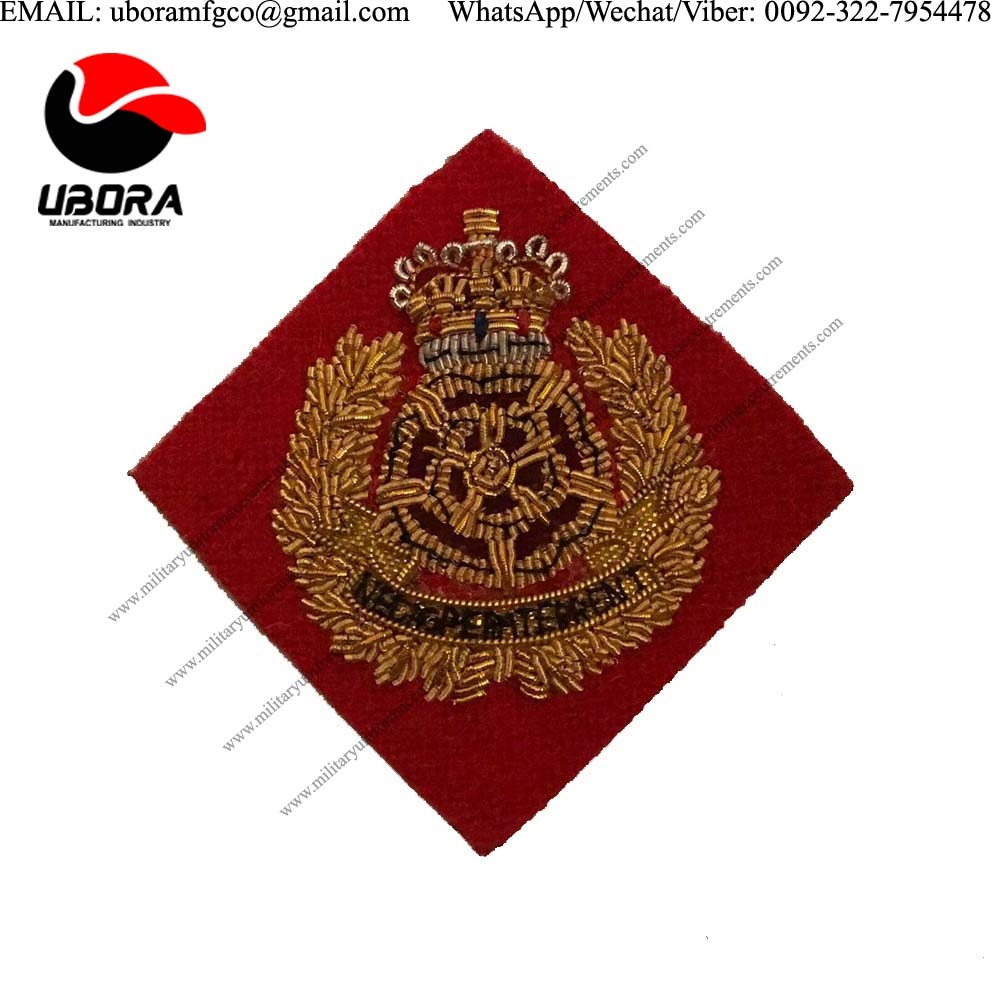 Embroidered Crest Badges  Lancasters Officers Embroidered Beret Badge, Red Lancs Patch Headwear Buy 