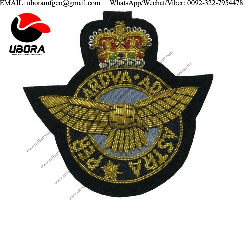wholesale suppliers R-A-F-BLAZER BADGE PER ARDVA AD ASTRA 100 Fully Hand Made ,RAF officer uniform 