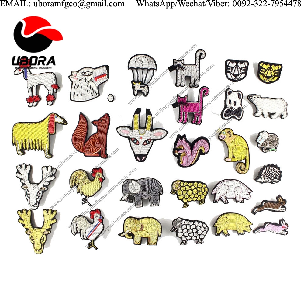 Bullion wire DIY New High quality 3D Hand embroidered badges Oxhead bird Peacock feather Armband 