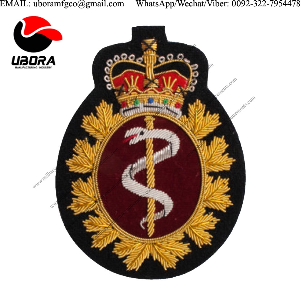 Military badge 1325 MEDICAL BLAZER BADGE Suppliers Of Hand Embroidered Blazer Badges, Suppliers 
