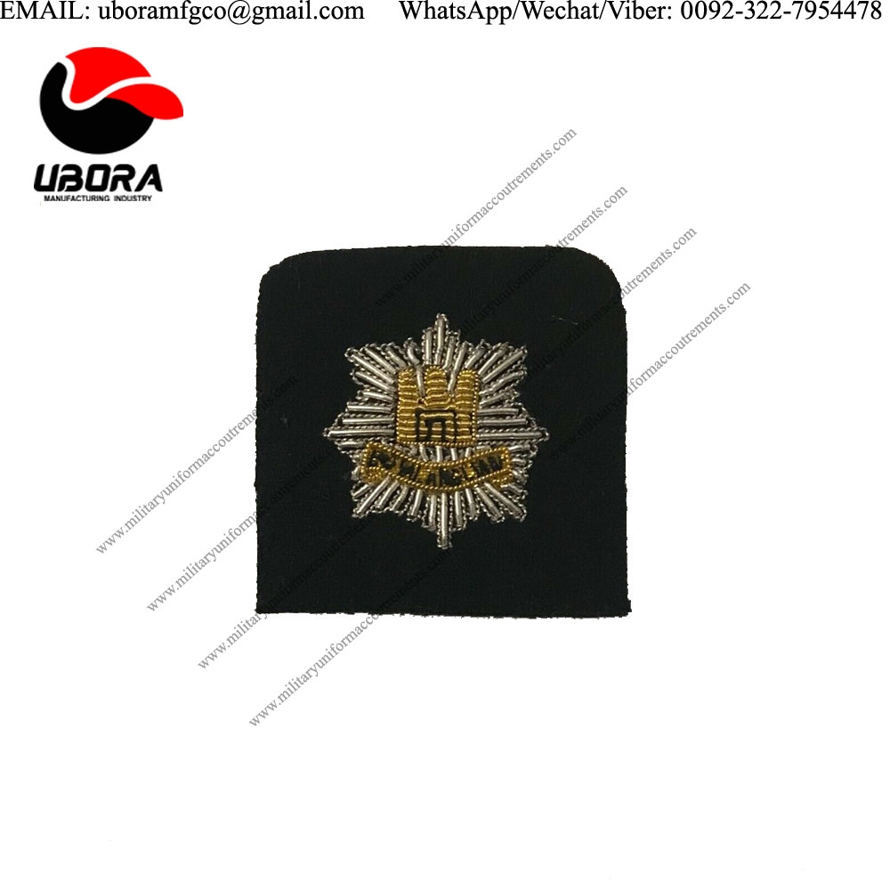 HandMade Embroider Royal Anglian Officers Embroidered Beret Badge, Patch Headwear, Army, Military 