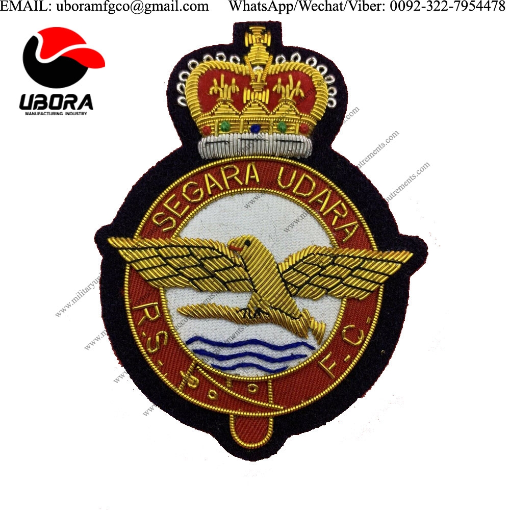 Uniform and Ceremonial Accoutrements Royal Singapore Flying Club Blazer Badge manufacturer Custom 