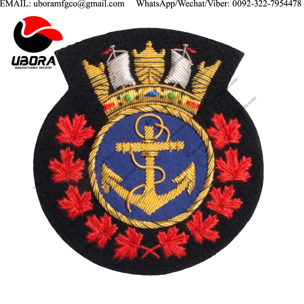 Military badge SEA CADET BLAZER BADGE supplier, naval custom made bullion wire badges