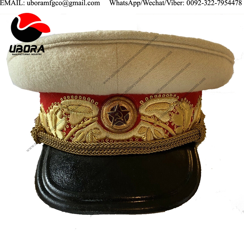 WW2 Soviet bullion wire Marshal Of The Soviet Union General Officers Visor Hat Cap RKO Type  peaked 