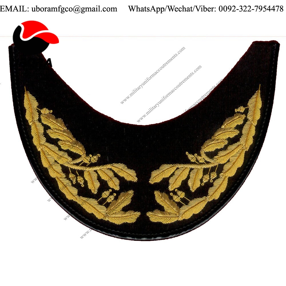 custom price embroidery flat peak caps Hand embroidered gold bullion wire visor