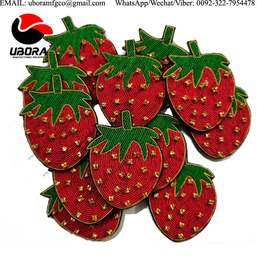 different strawberry shape brooch bullion wire nice quality