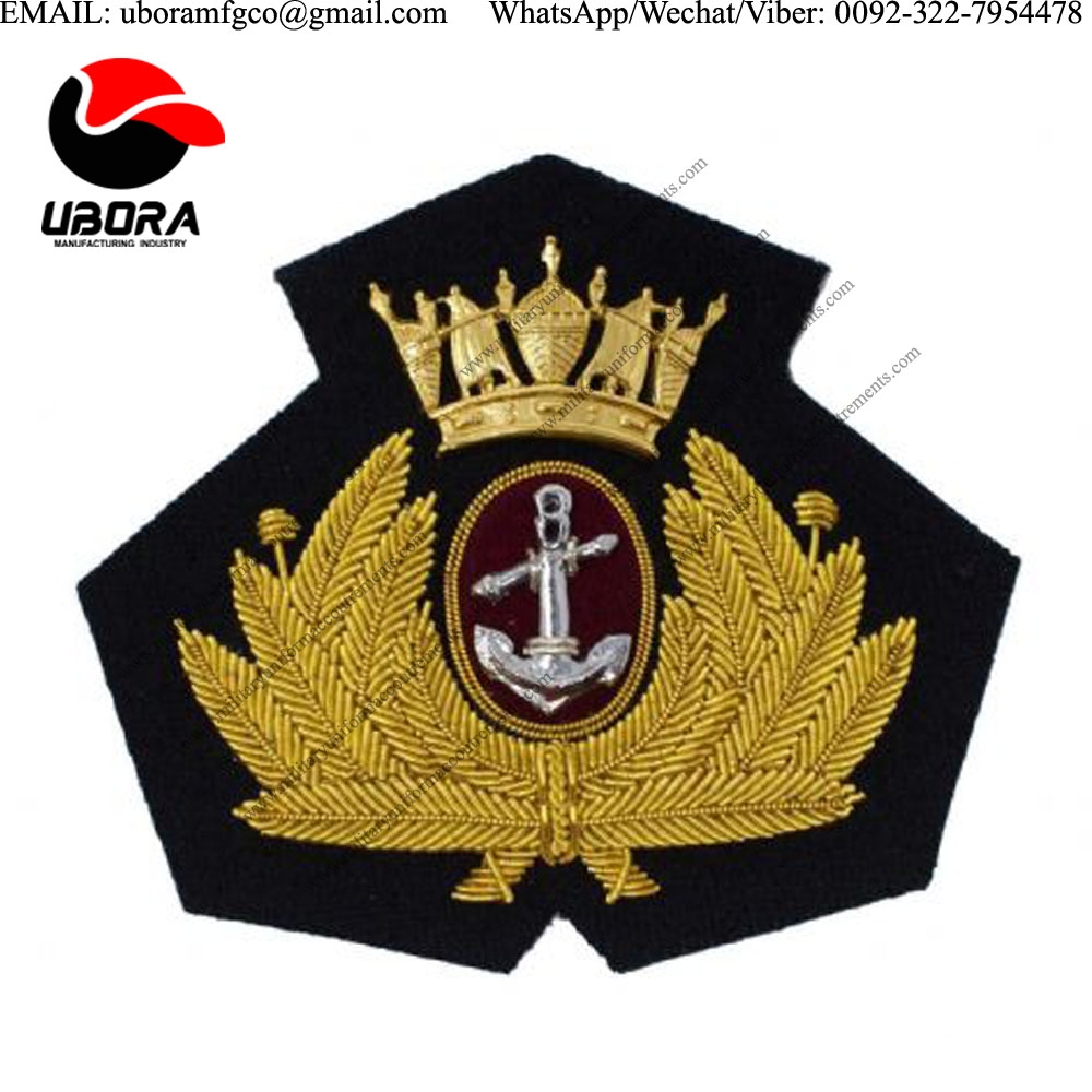 sew on badge merchant navy cap badge officers bombay style royal navy bullion wire cap badges