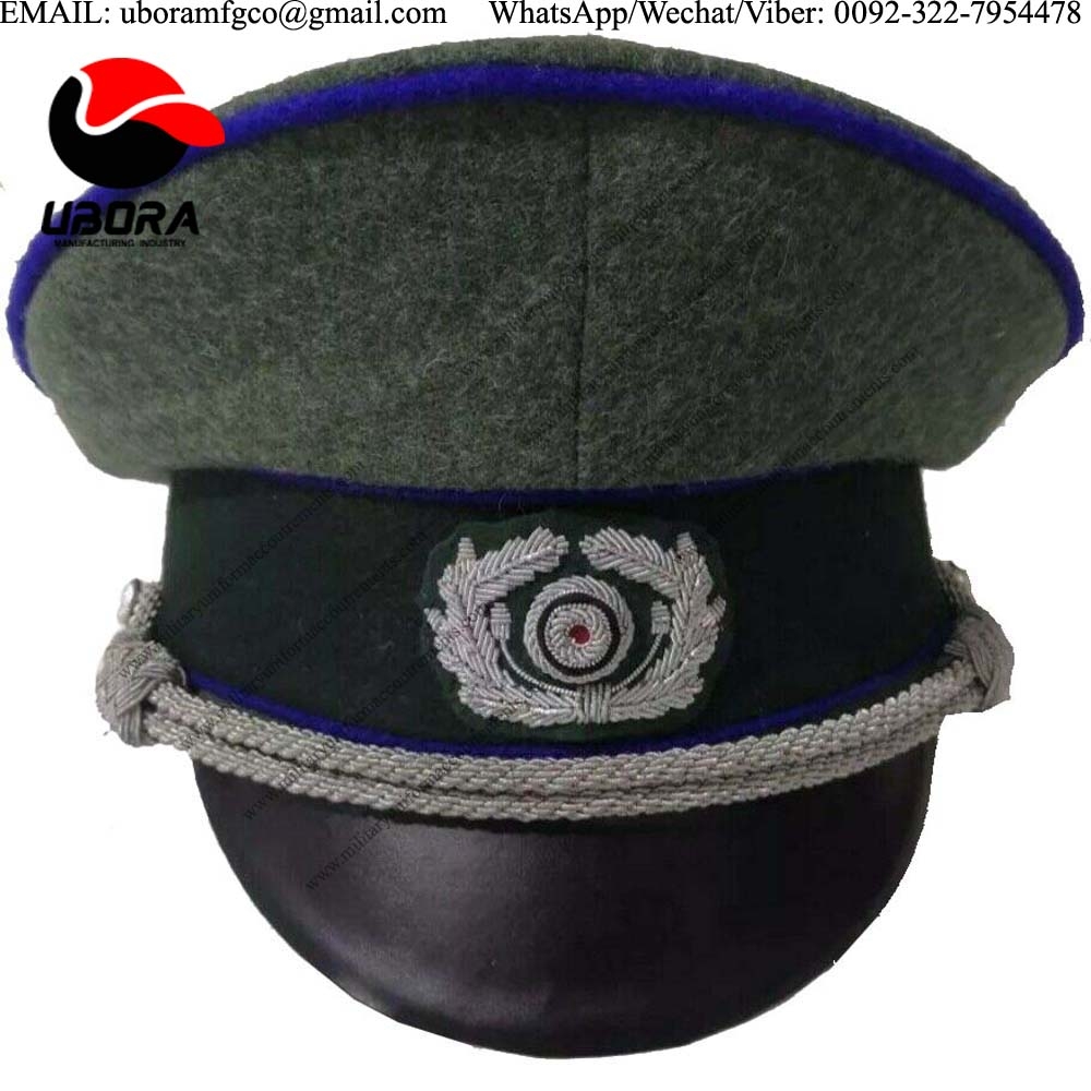 ww2 German wehrmacht bullion wire army heer caps hat (top eagle in hand embroidered included ) Cap 